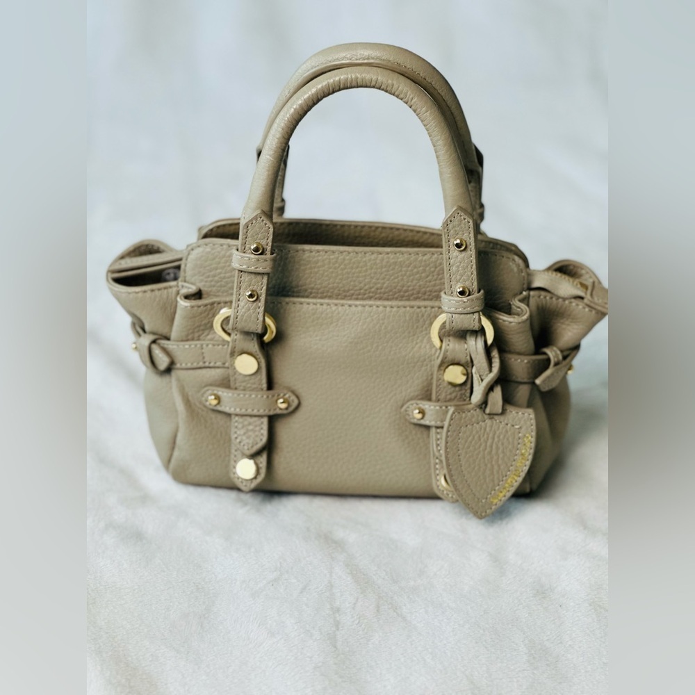 Samantha Thavasa Taupe Mini Satchel Handbag